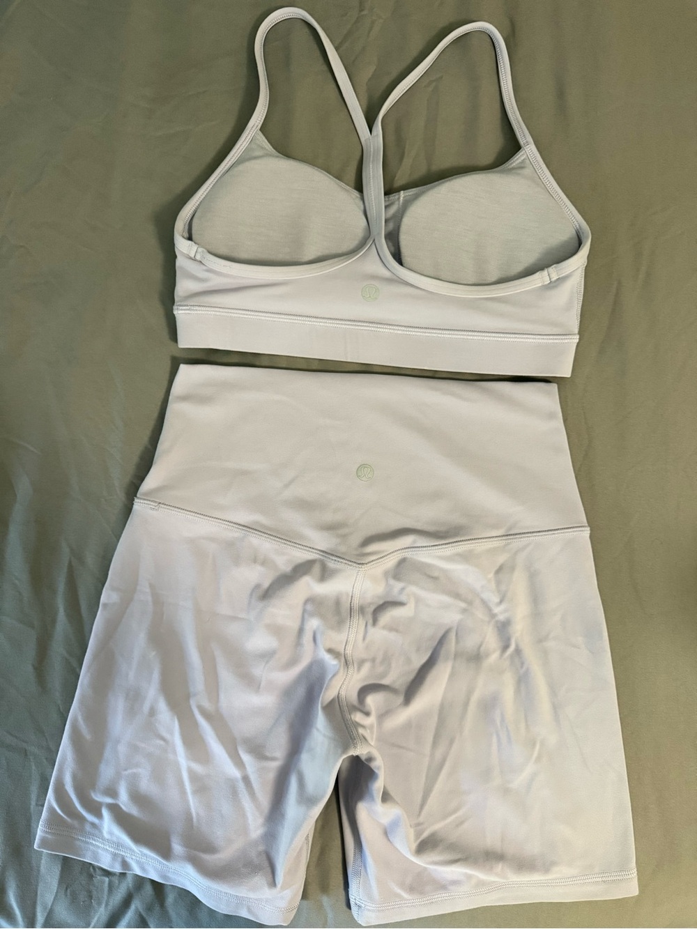 lululemon athletica Sports Bra & High-Rise Shorts Set Lavender Mist
